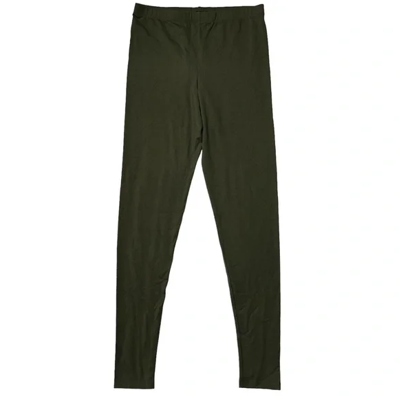 NWT New Mix Fleece Lined Hi Rise Full Length Seamless Leggings Olive Women’s OS - Picture 2 of 7